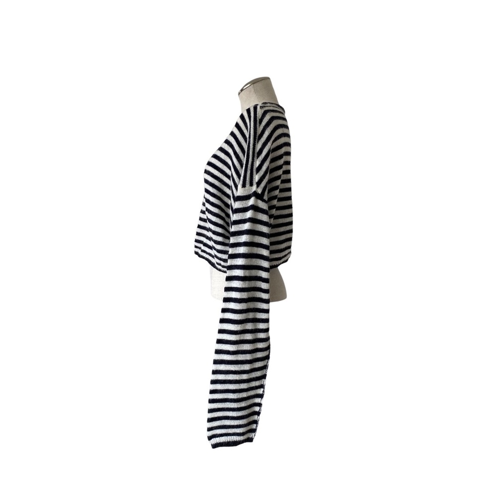 All Saints Black and White Striped Sweater - Picture 5 of 10